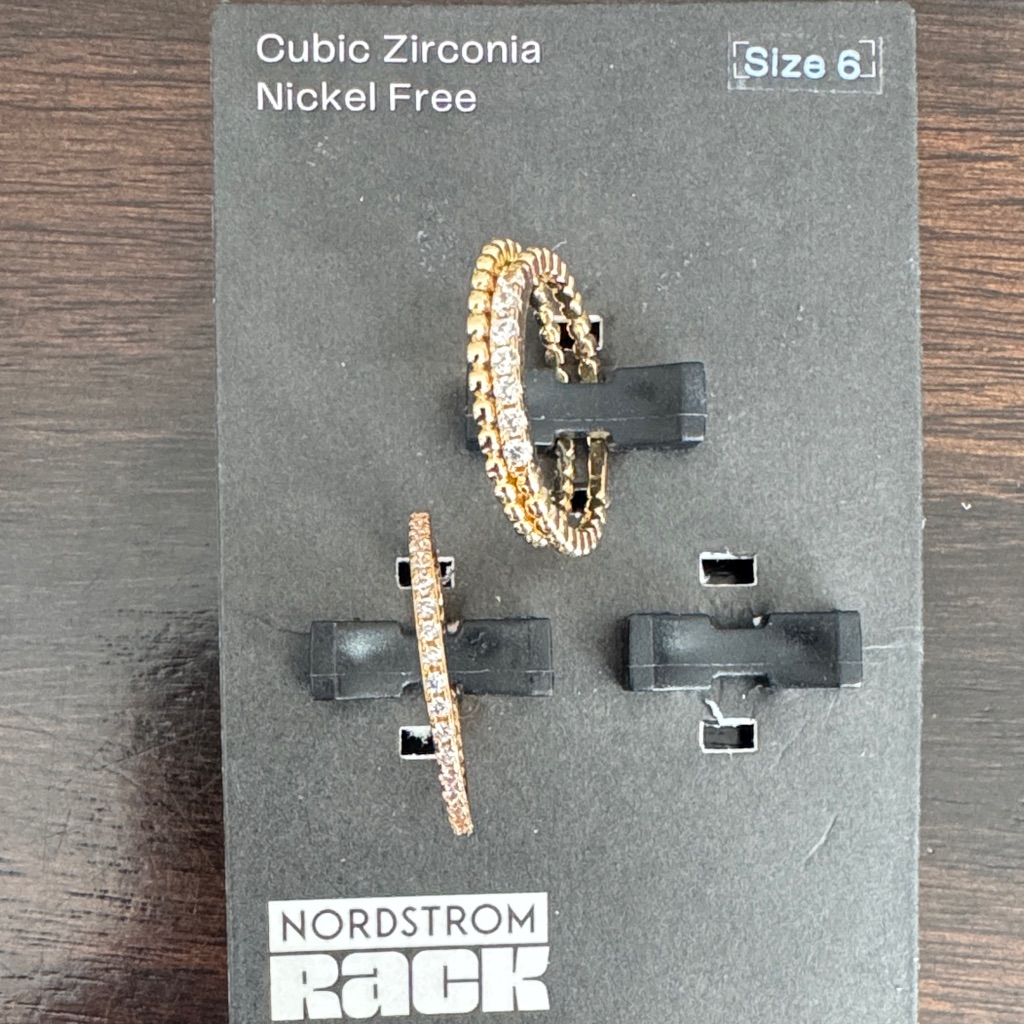 Nordstrom Rack Gold Cubic Zirconia Ring Size 6